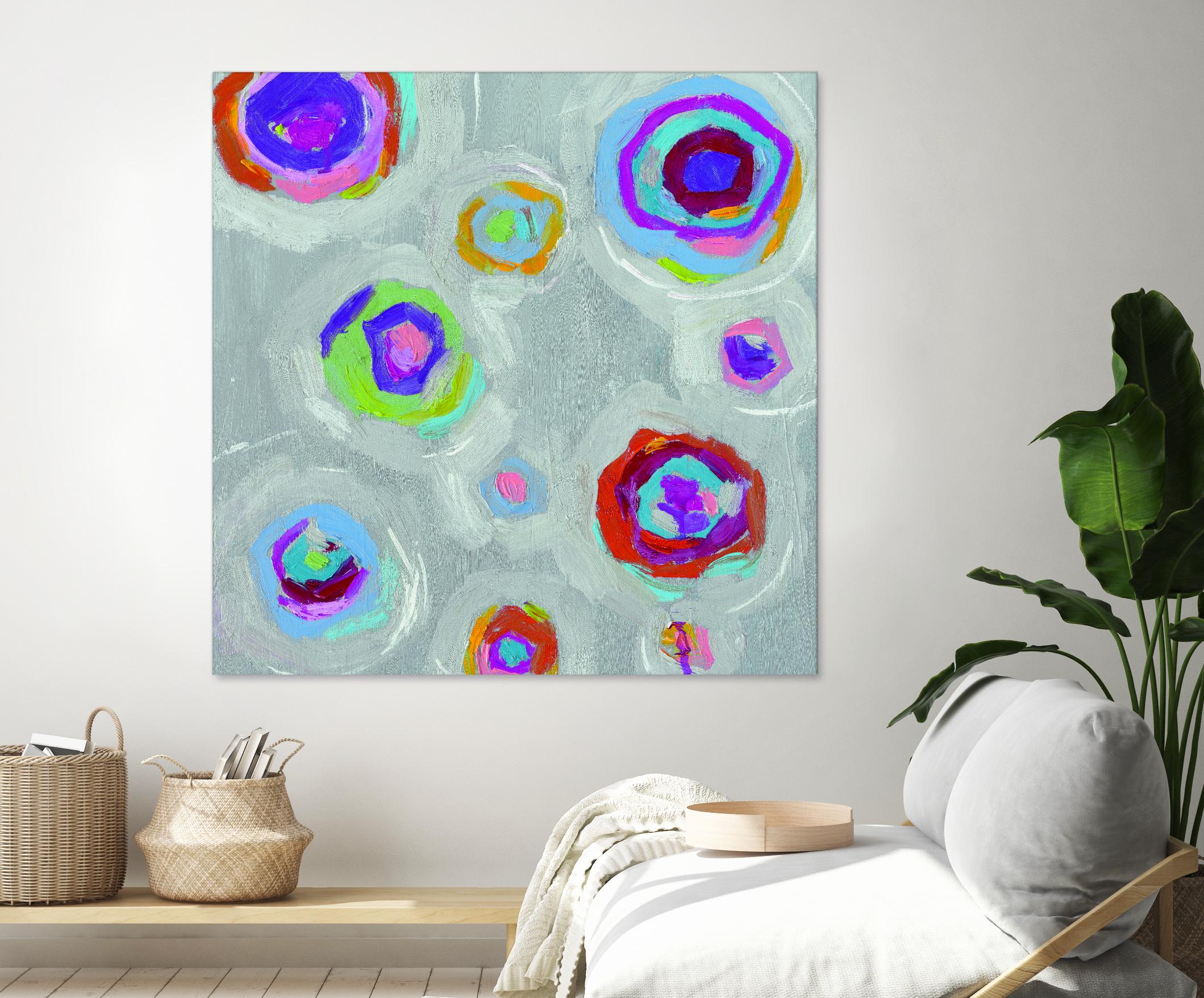 Frolic I Crop by Portfolio on GIANT ART - pink abstract