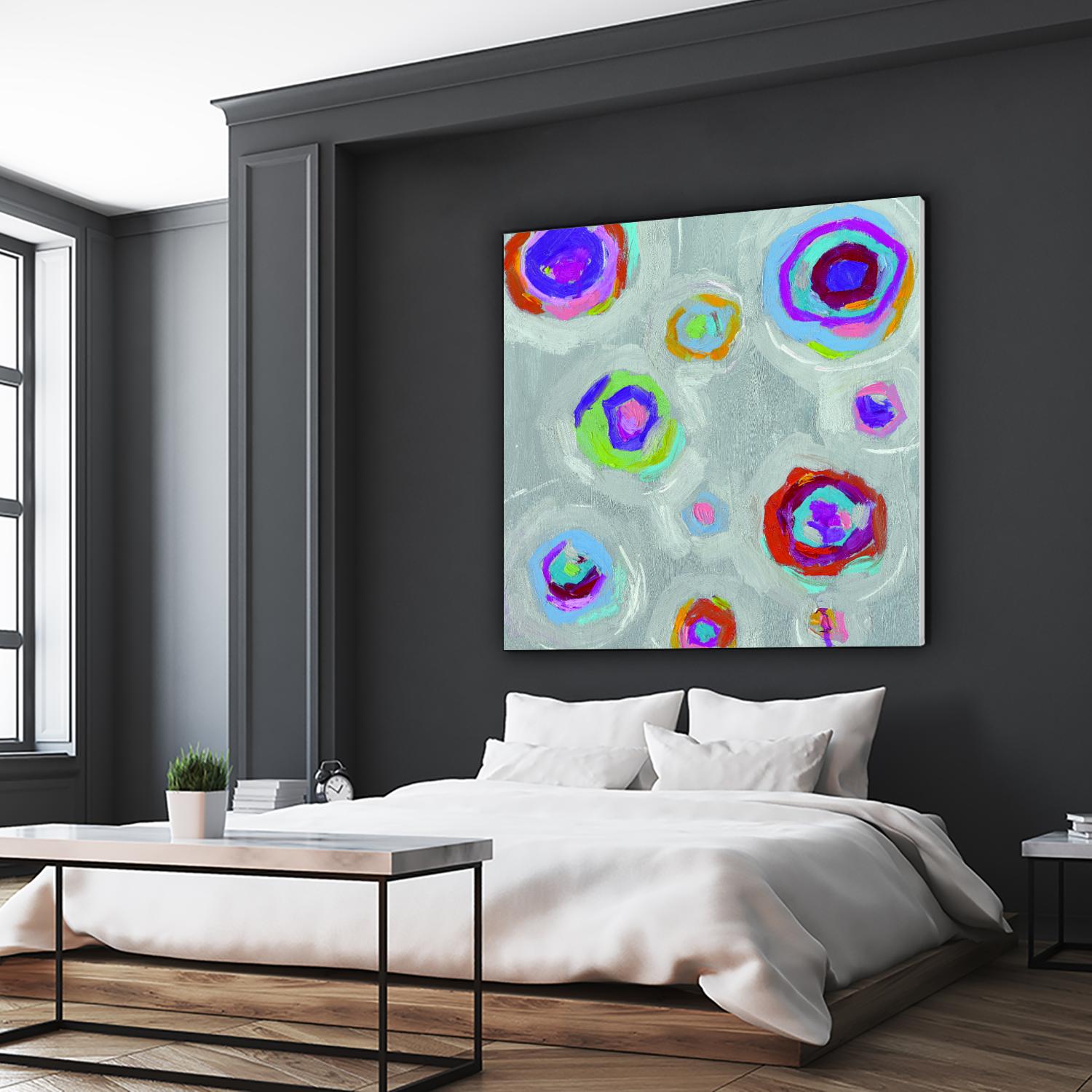 Frolic I Crop by Portfolio on GIANT ART - pink abstract