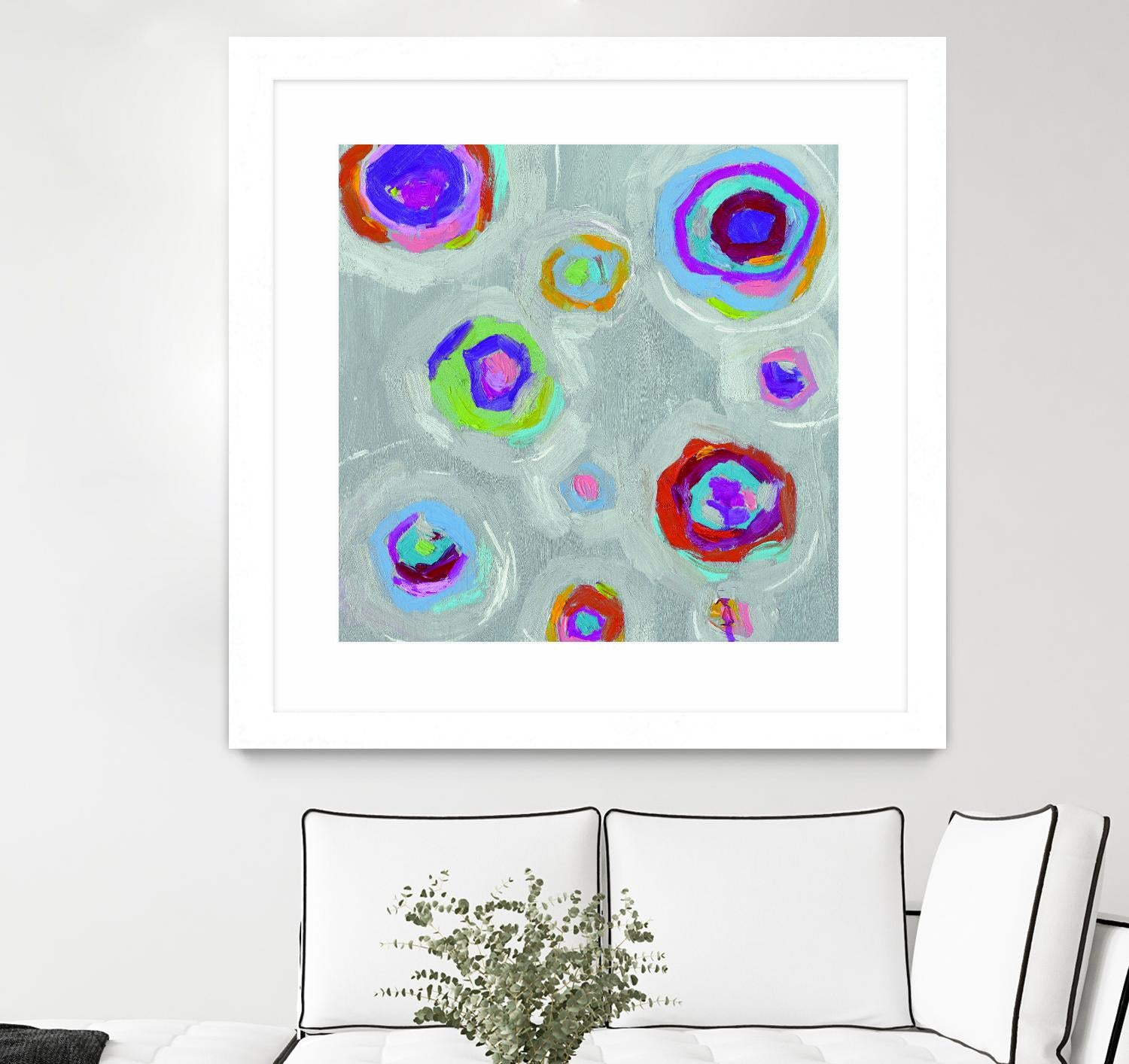 Frolic I Crop by Portfolio on GIANT ART - pink abstract