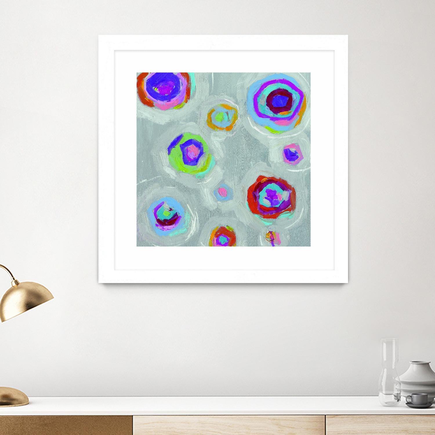 Frolic I Crop by Portfolio on GIANT ART - pink abstract