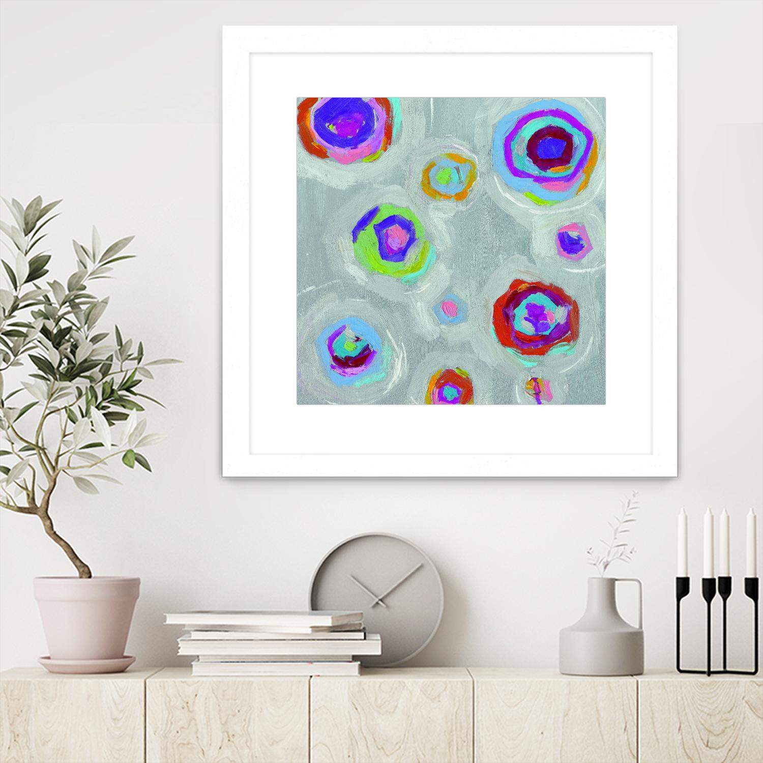 Frolic I Crop by Portfolio on GIANT ART - pink abstract
