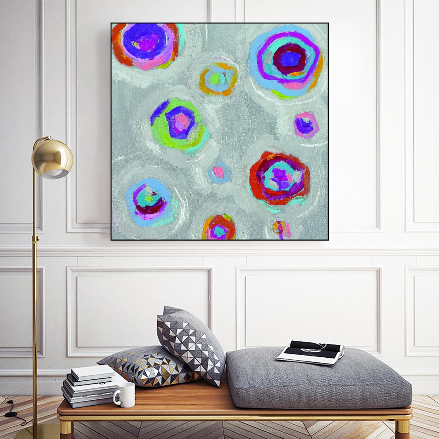 Frolic I Crop by Portfolio on GIANT ART - pink abstract