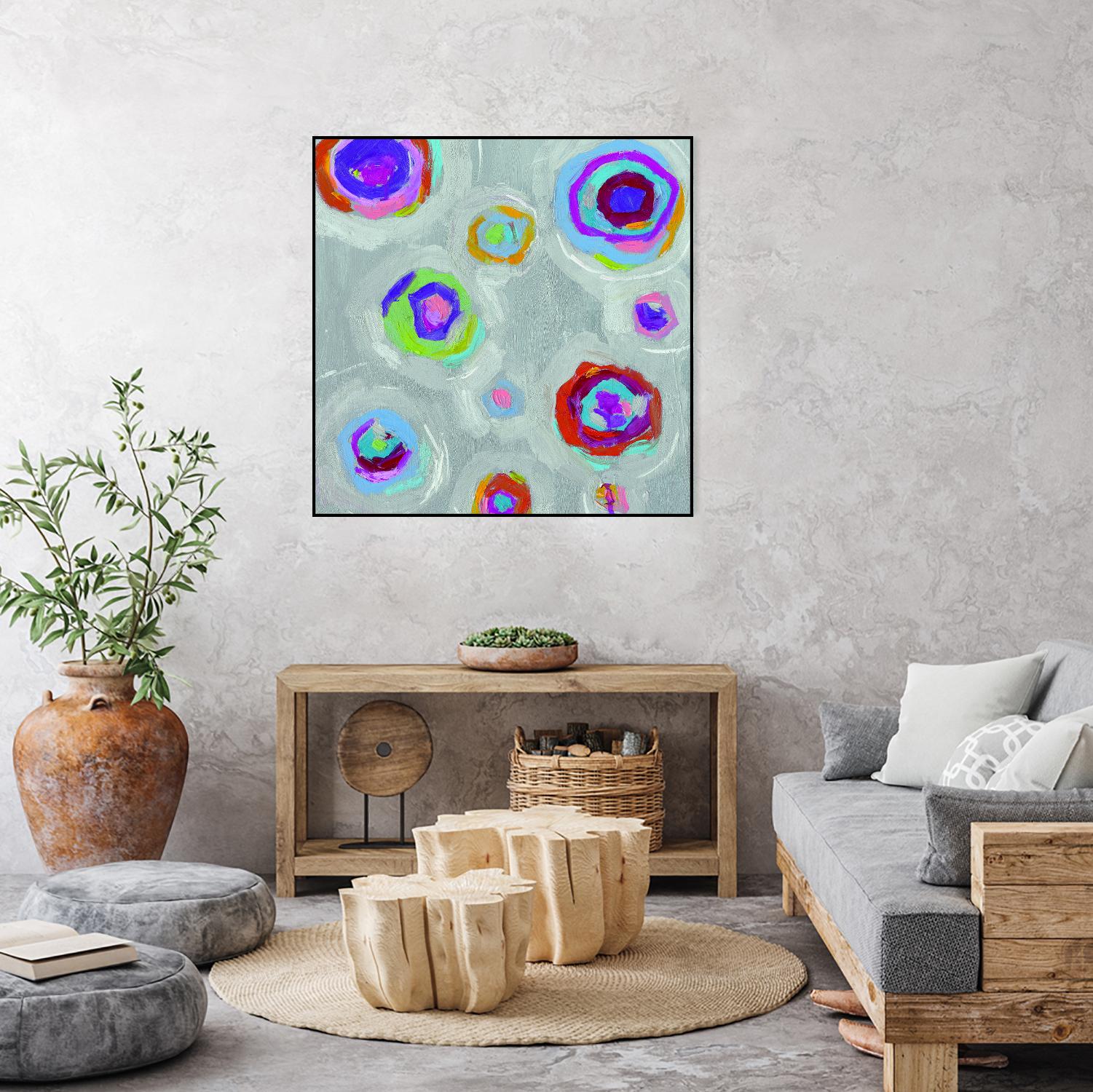 Frolic I Crop by Portfolio on GIANT ART - pink abstract