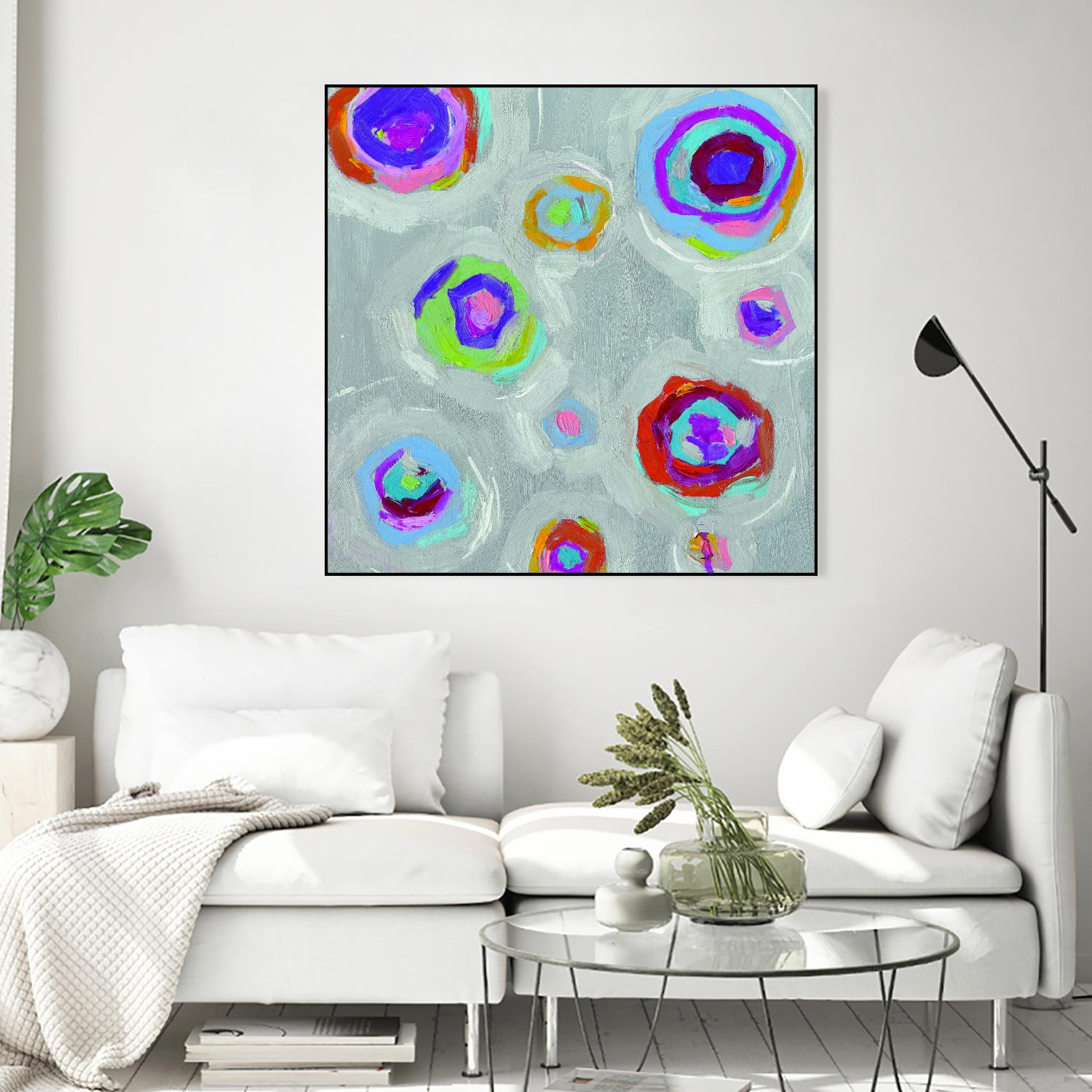 Frolic I Crop by Portfolio on GIANT ART - pink abstract