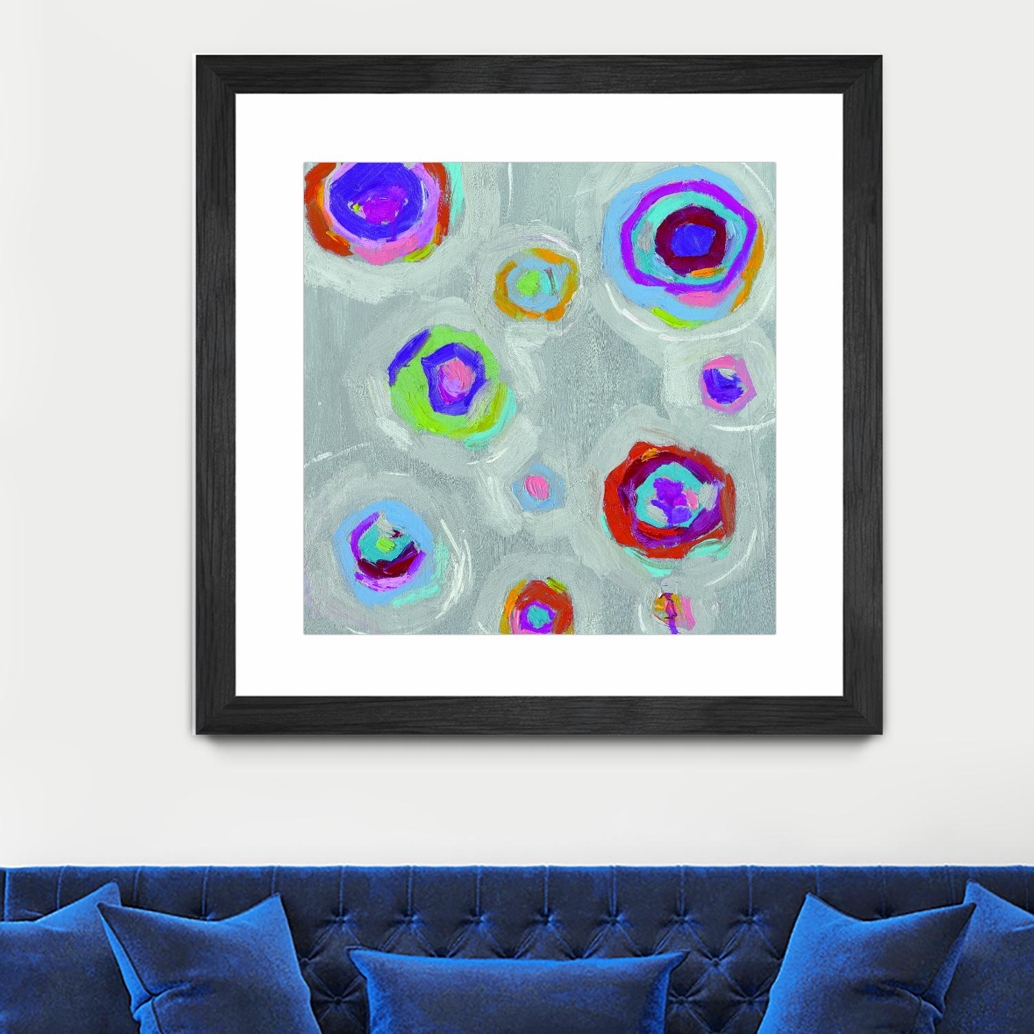 Frolic I Crop by Portfolio on GIANT ART - pink abstract