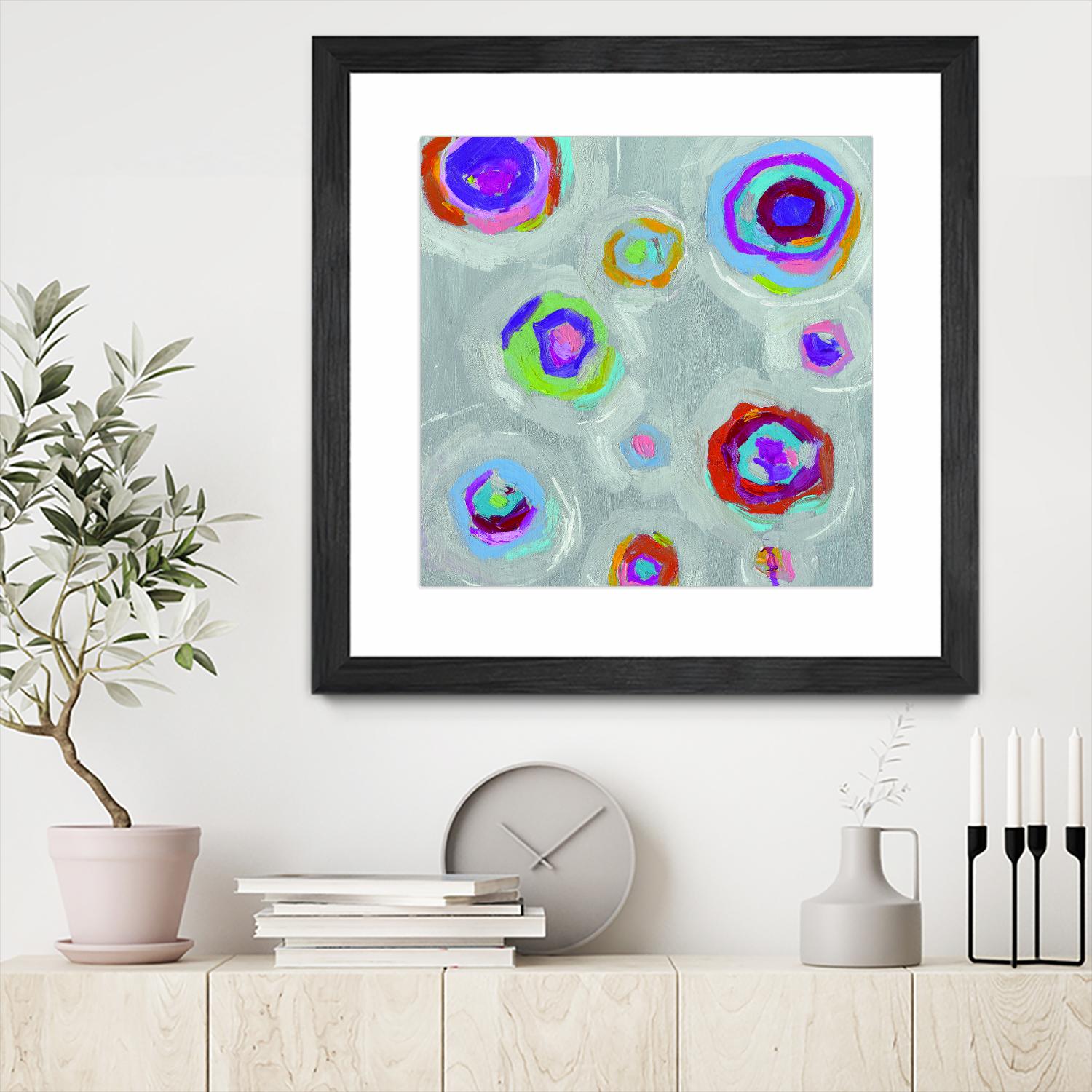 Frolic I Crop by Portfolio on GIANT ART - pink abstract