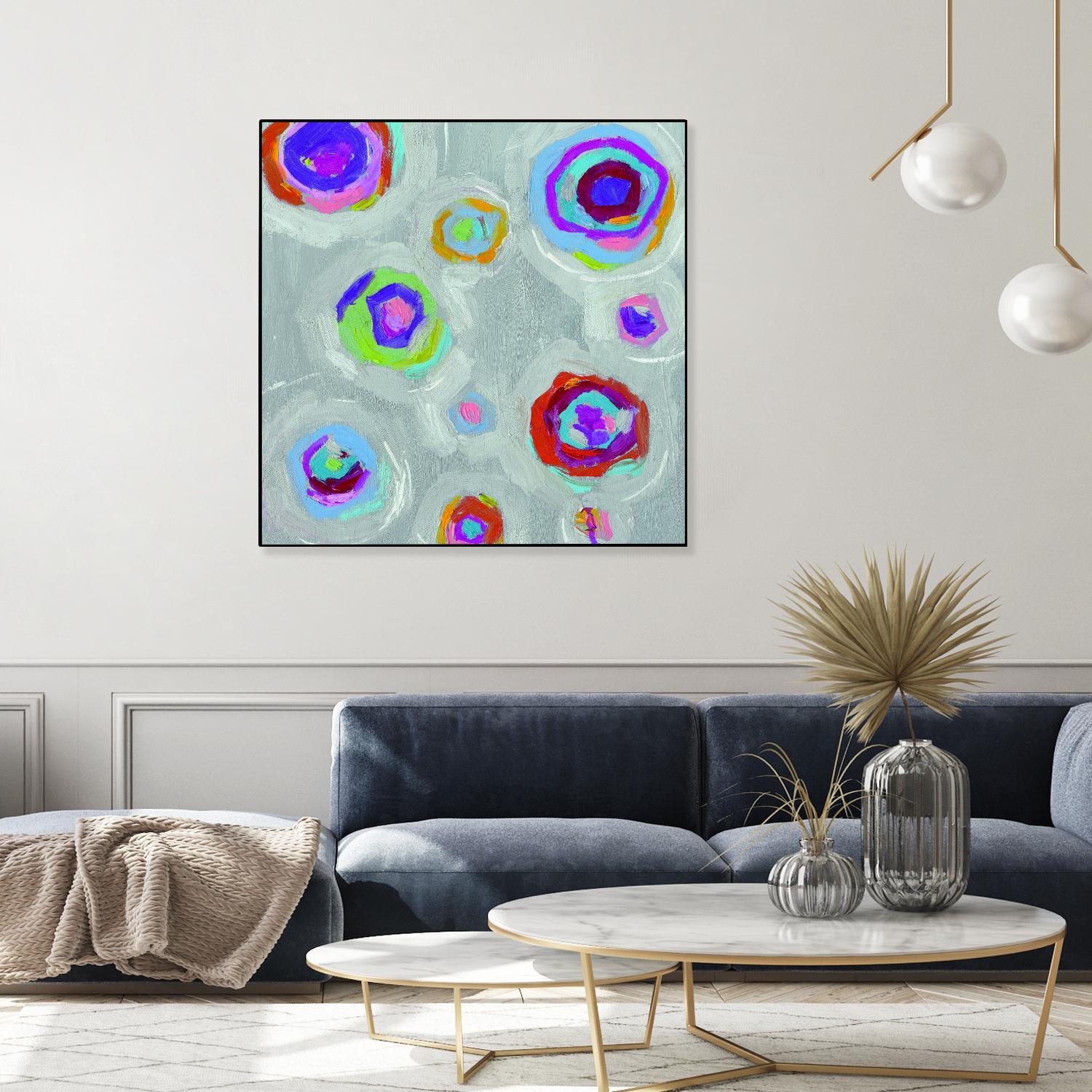 Frolic I Crop by Portfolio on GIANT ART - pink abstract