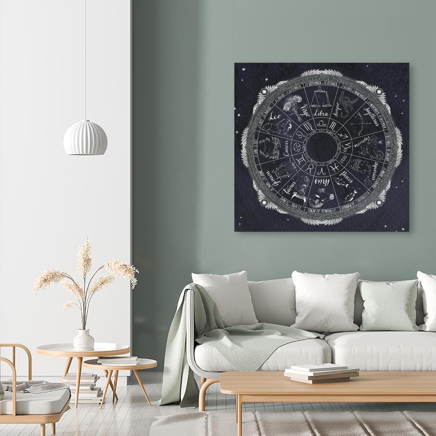 Night Sky Zodiac by Sara Zieve Miller on GIANT ART - grey maps