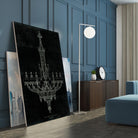 Ornamental Metal Work Chandelier by Portfolio on GIANT ART - grey interior