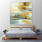 Golden Dust Crop by Silvia Vassileva on GIANT ART - beige abstract