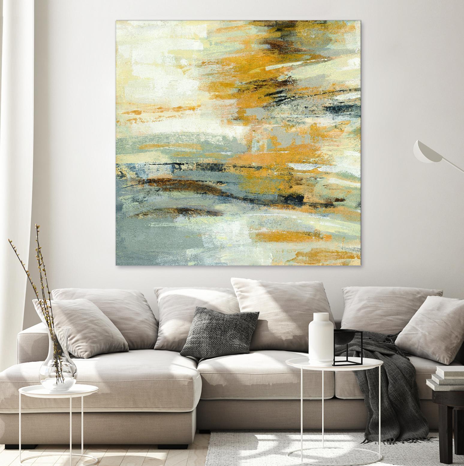 Golden Dust Crop by Silvia Vassileva on GIANT ART - beige abstract