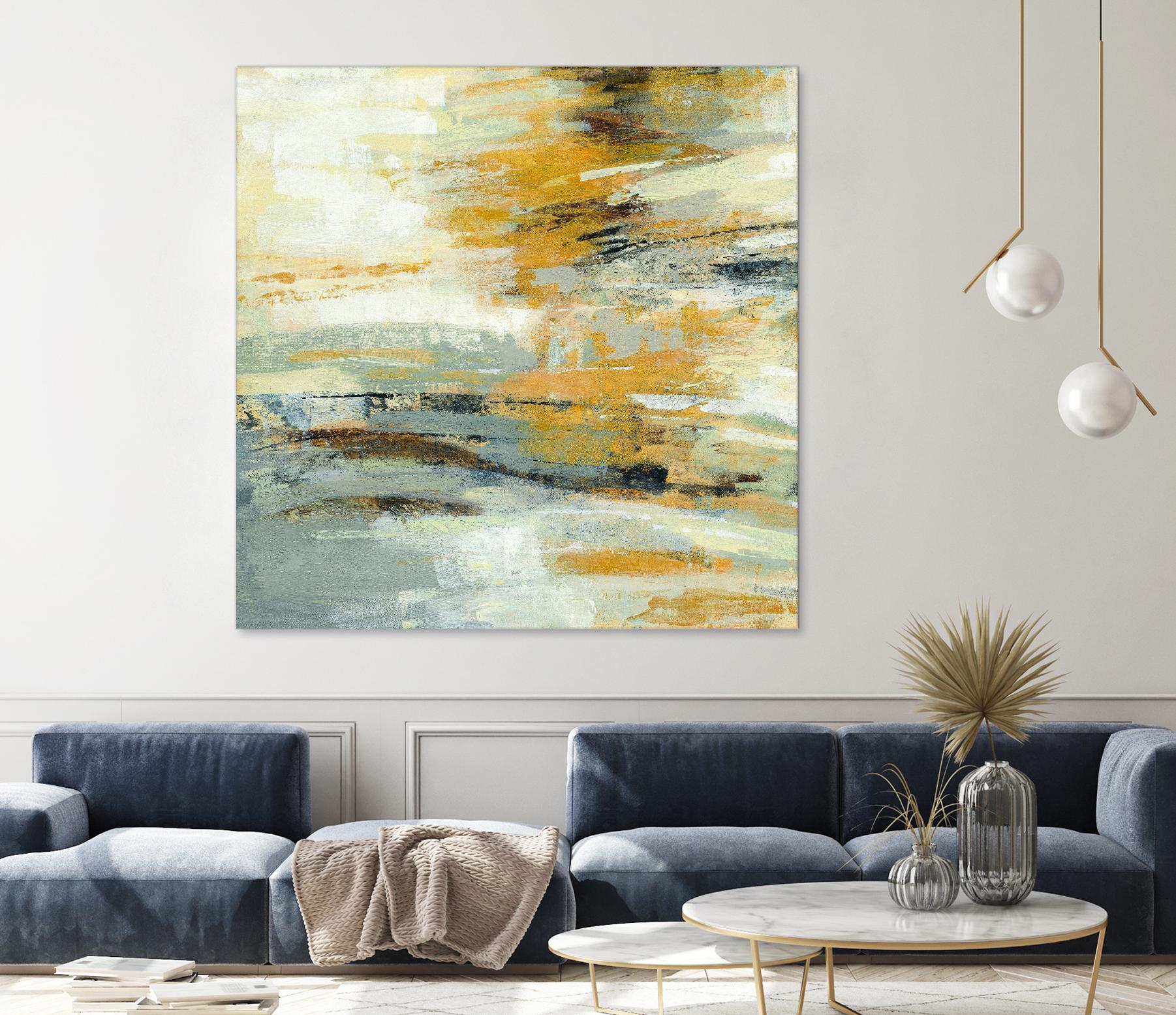 Golden Dust Crop by Silvia Vassileva on GIANT ART - beige abstract