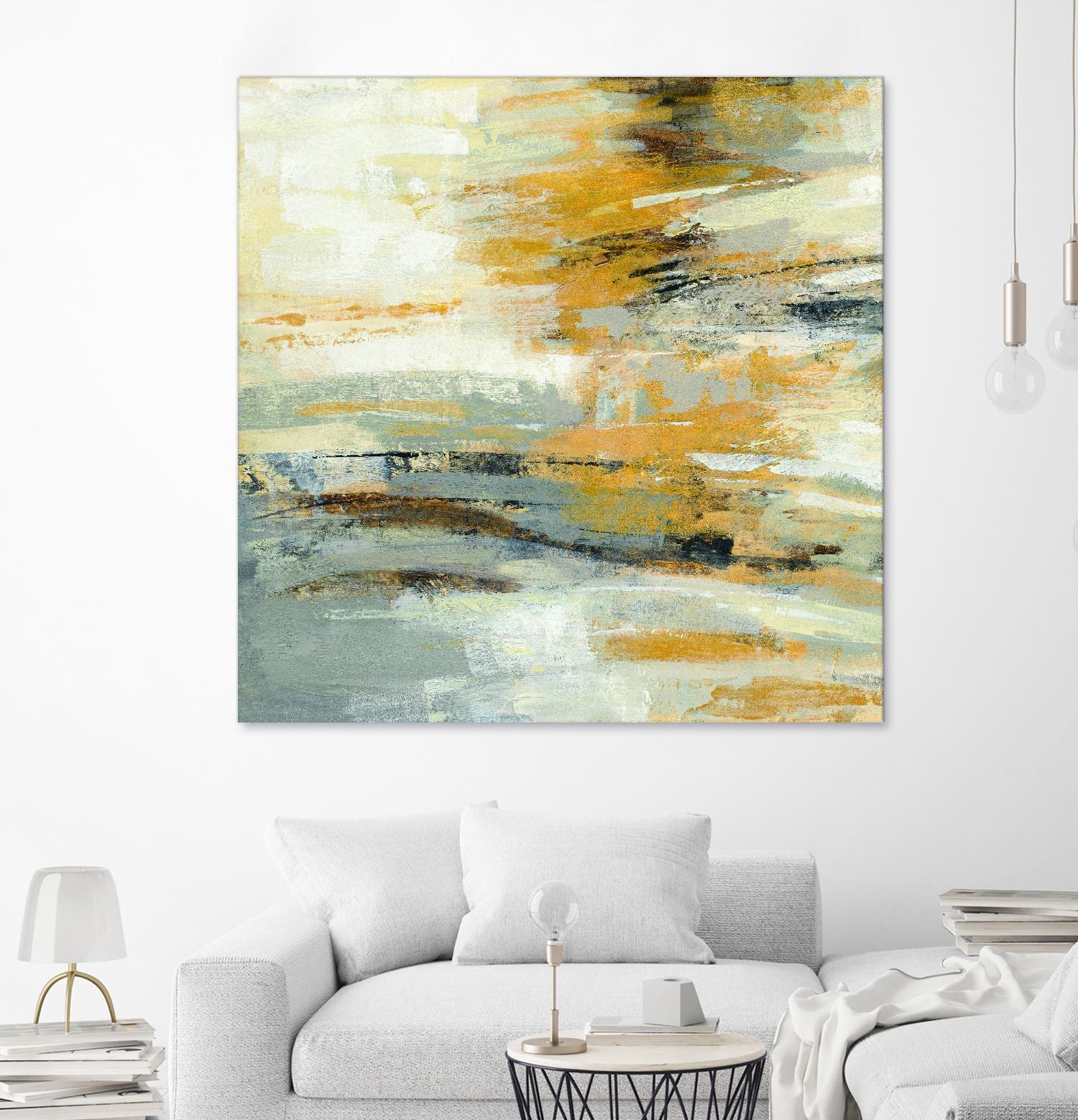 Golden Dust Crop by Silvia Vassileva on GIANT ART - beige abstract
