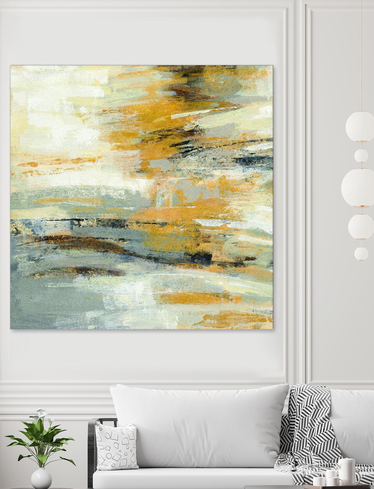 Golden Dust Crop by Silvia Vassileva on GIANT ART - beige abstract