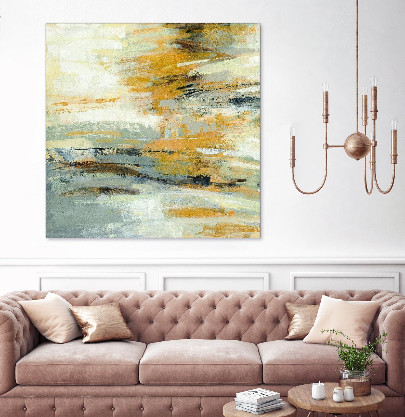 Golden Dust Crop by Silvia Vassileva on GIANT ART - beige abstract