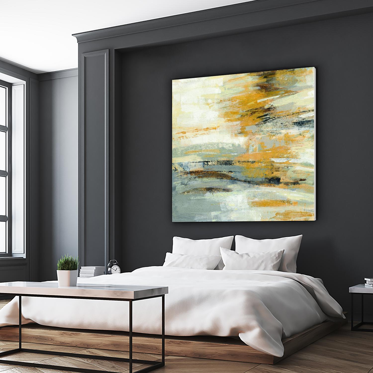 Golden Dust Crop by Silvia Vassileva on GIANT ART - beige abstract