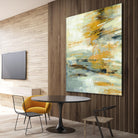 Golden Dust Crop by Silvia Vassileva on GIANT ART - beige abstract