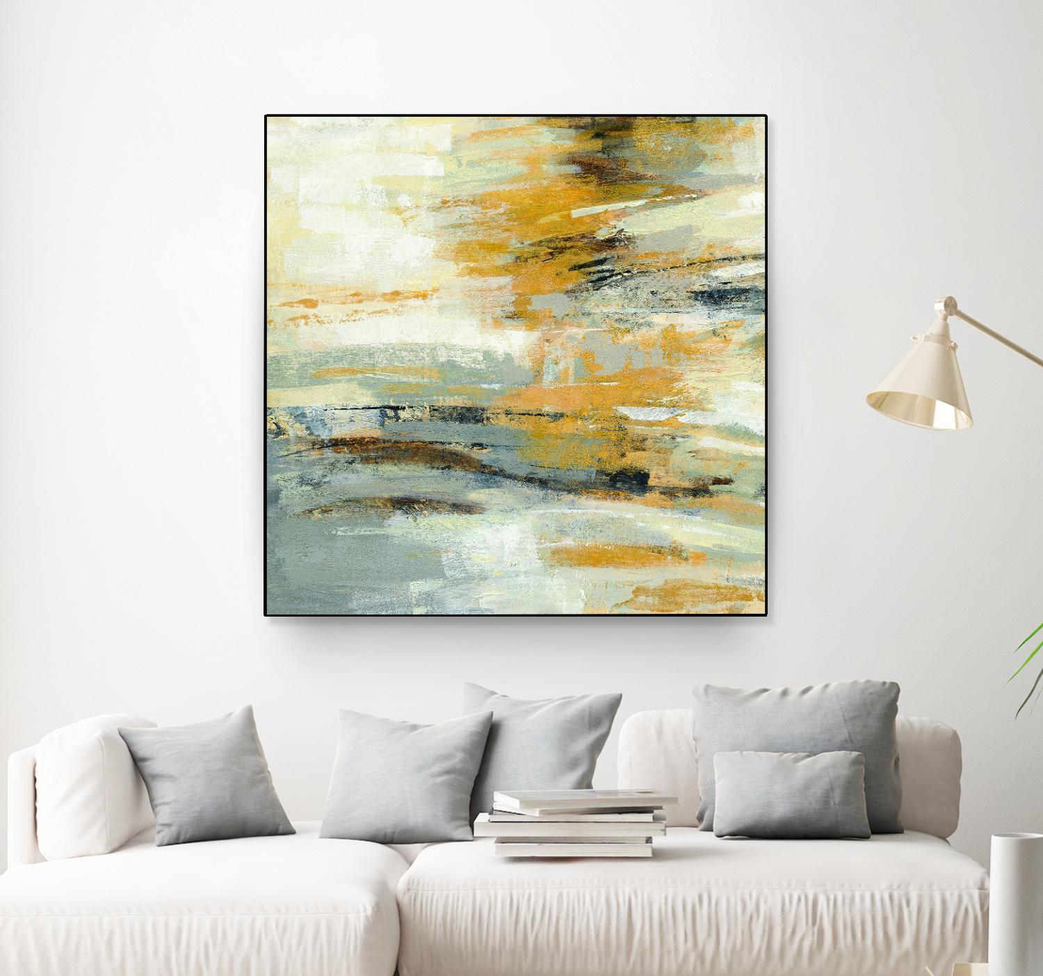 Golden Dust Crop by Silvia Vassileva on GIANT ART - beige abstract