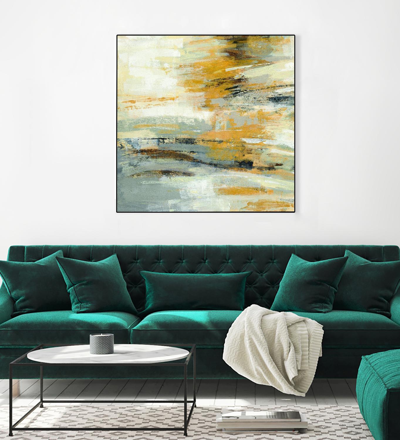 Golden Dust Crop by Silvia Vassileva on GIANT ART - beige abstract