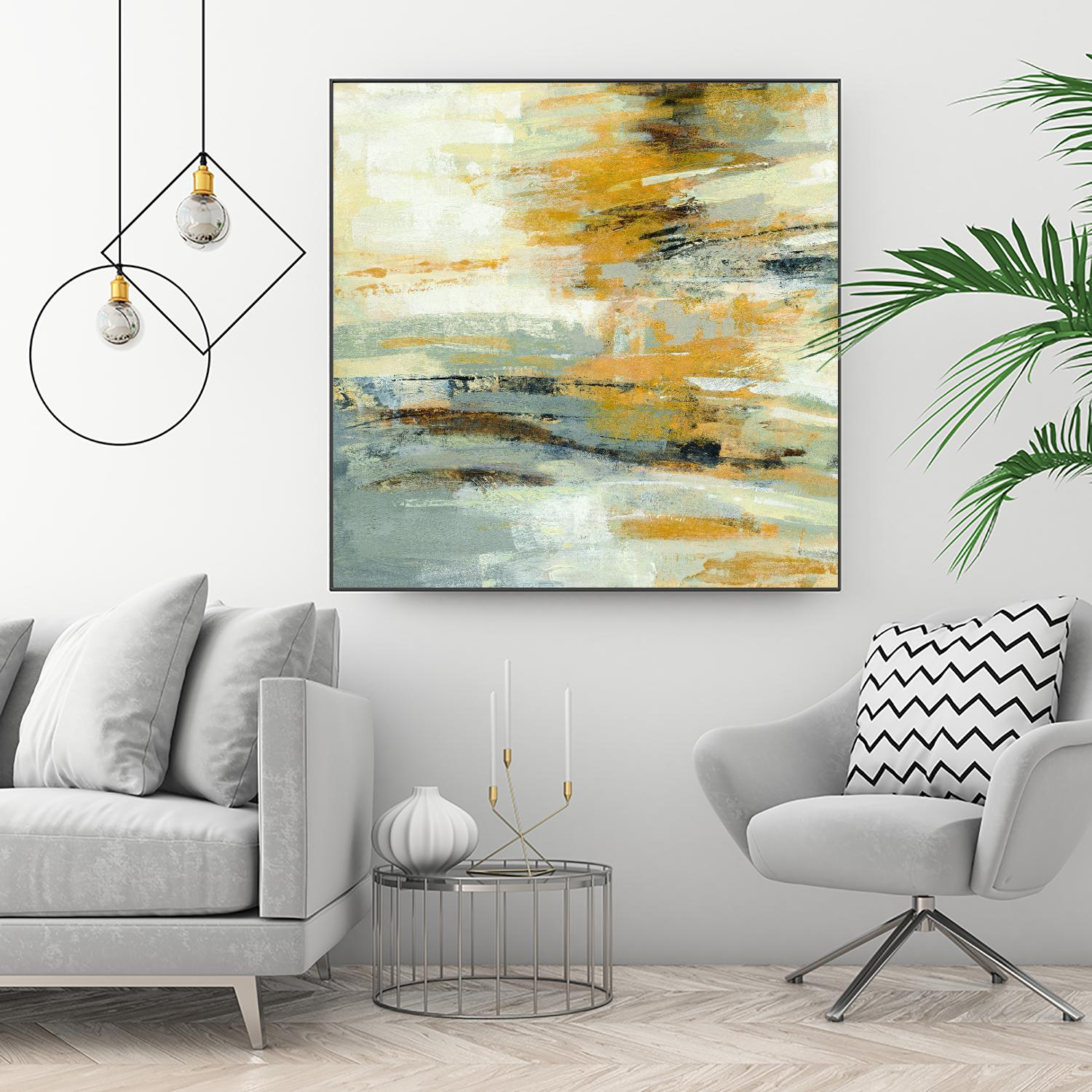 Golden Dust Crop by Silvia Vassileva on GIANT ART - beige abstract