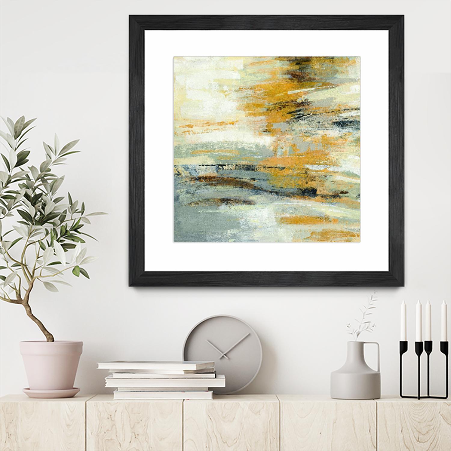 Golden Dust Crop by Silvia Vassileva on GIANT ART - beige abstract