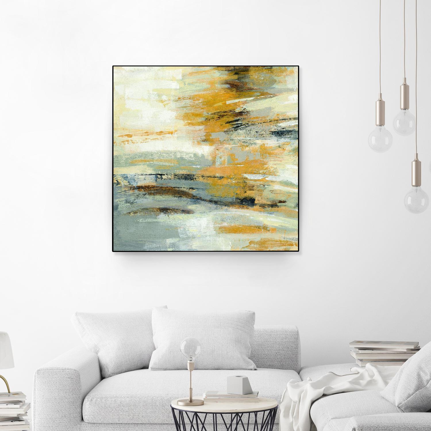 Golden Dust Crop by Silvia Vassileva on GIANT ART - beige abstract