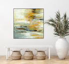 Golden Dust Crop by Silvia Vassileva on GIANT ART - beige abstract