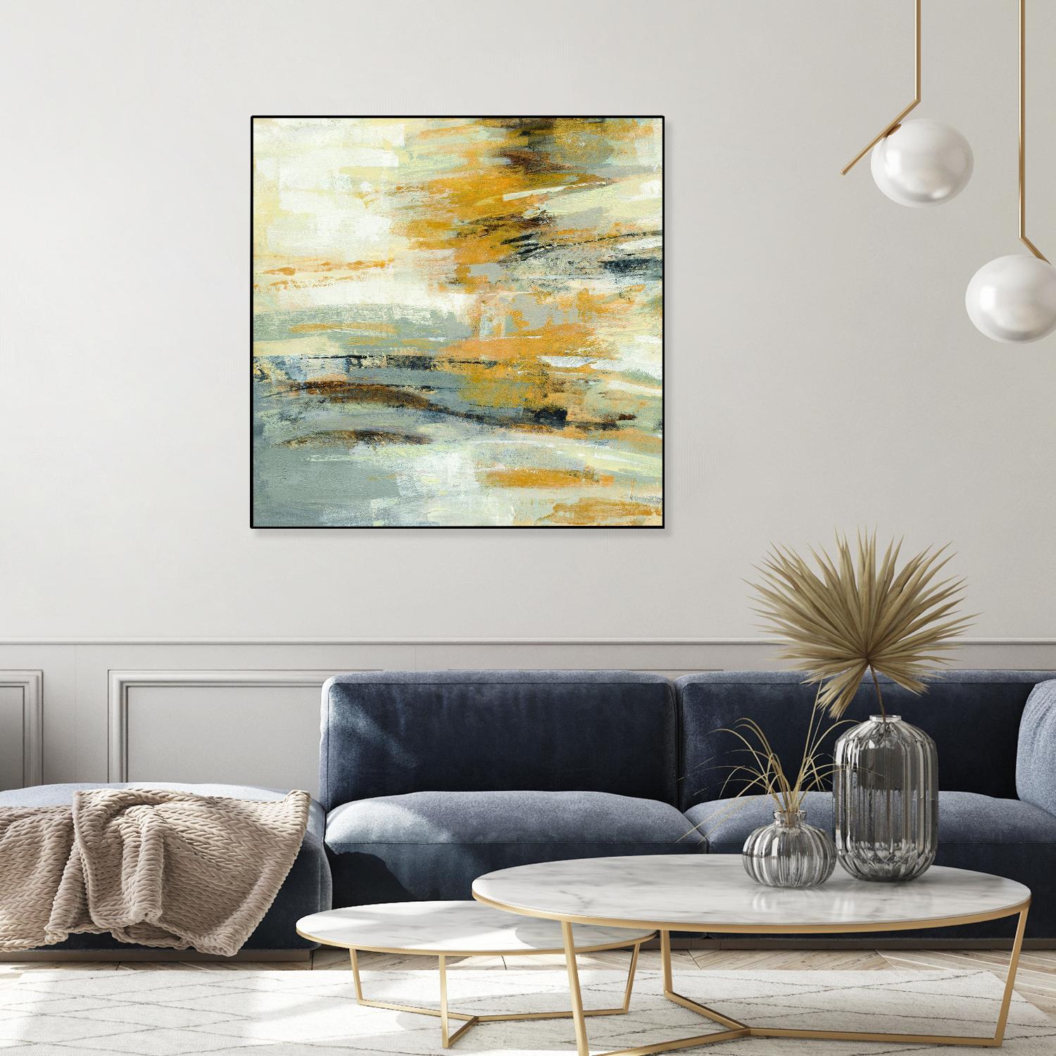 Golden Dust Crop by Silvia Vassileva on GIANT ART - beige abstract