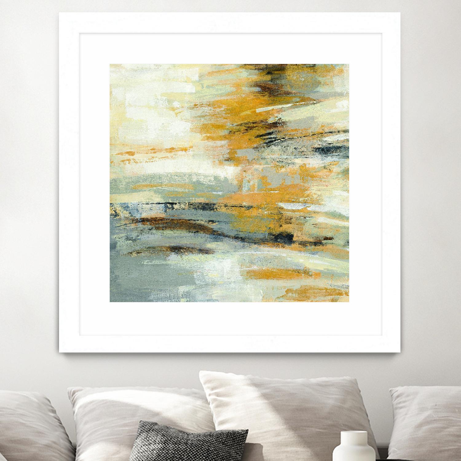 Golden Dust Crop by Silvia Vassileva on GIANT ART - beige abstract
