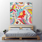 Boho Paisley II by Portfolio on GIANT ART - blue floral