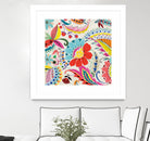 Boho Paisley II by Portfolio on GIANT ART - blue floral