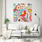 Boho Paisley II by Portfolio on GIANT ART - blue floral