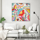 Boho Paisley II by Portfolio on GIANT ART - blue floral