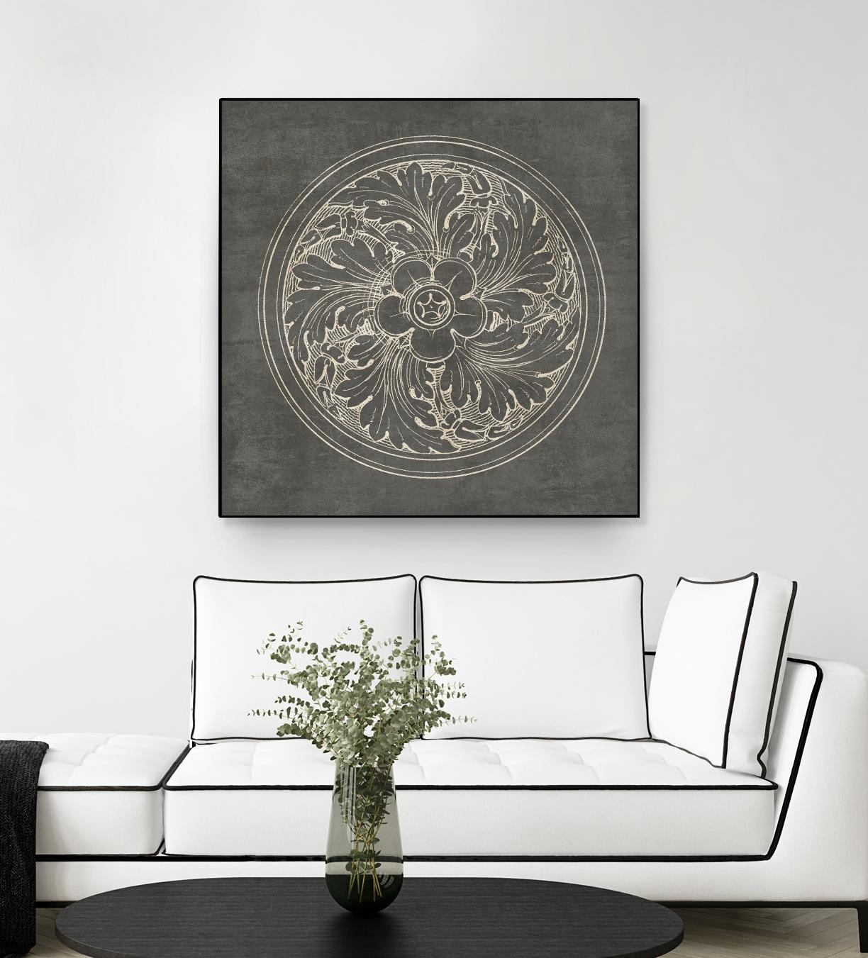 Rosette II Gray by Portfolio on GIANT ART - grey contemporary