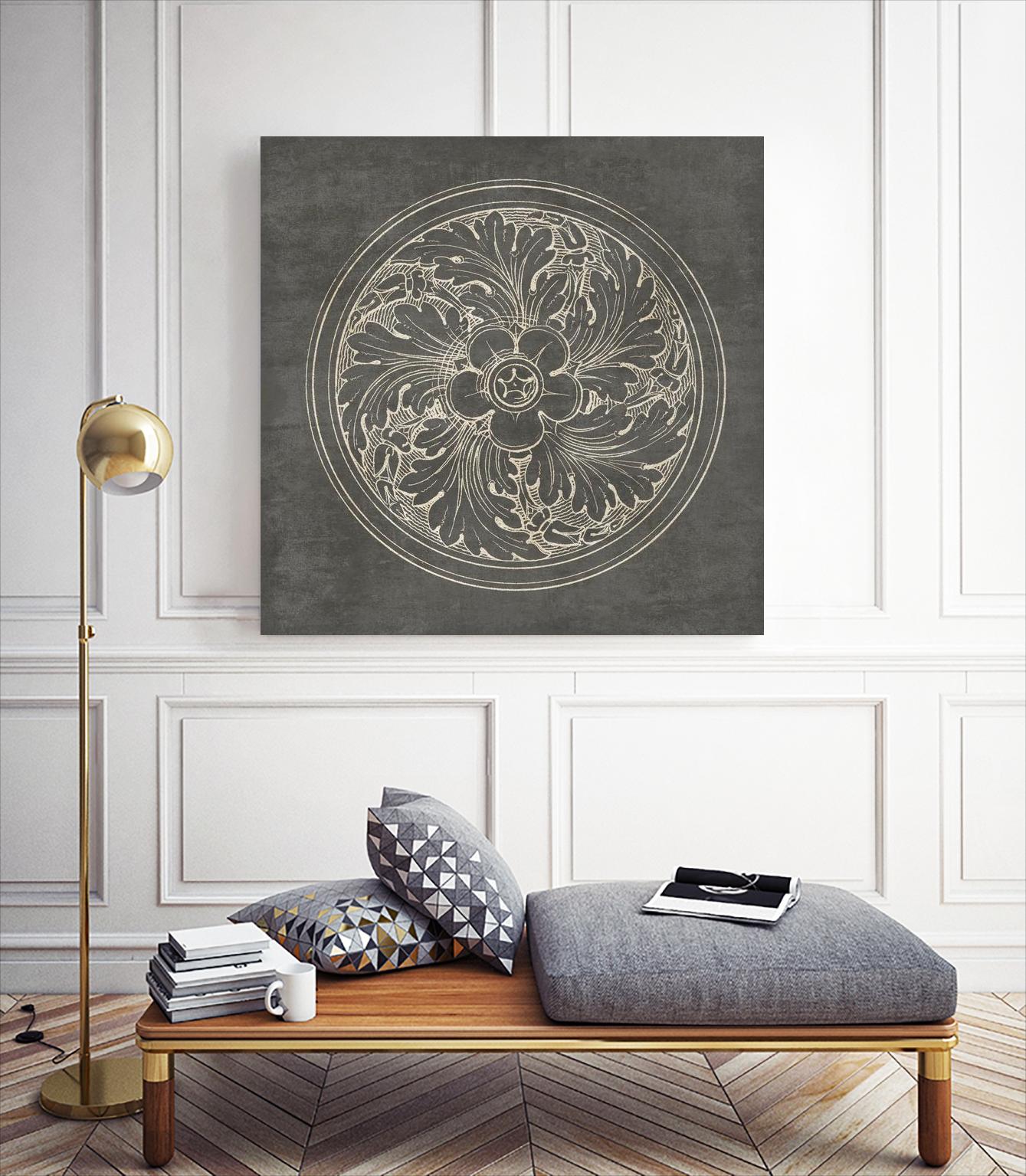 Rosette II Gray by Portfolio on GIANT ART - grey contemporary