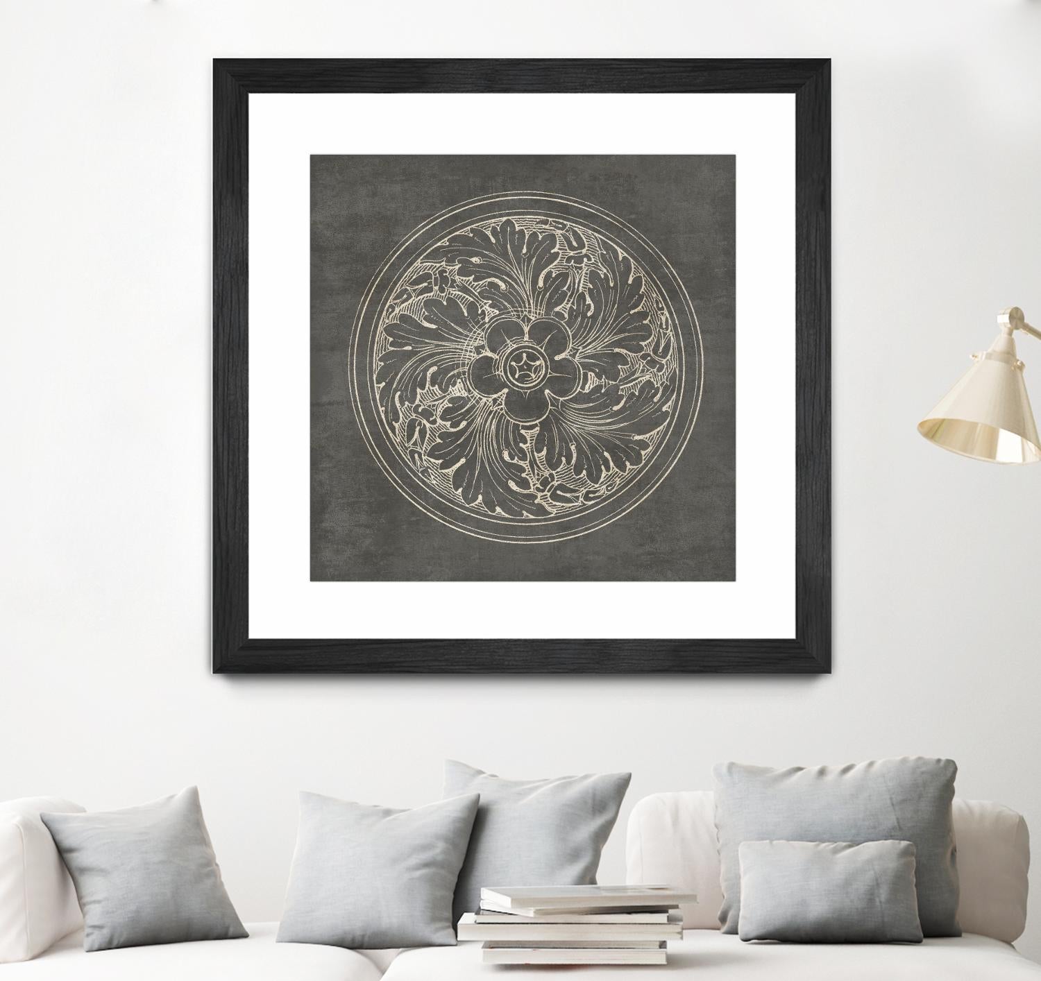 Rosette II Gray by Portfolio on GIANT ART - grey contemporary