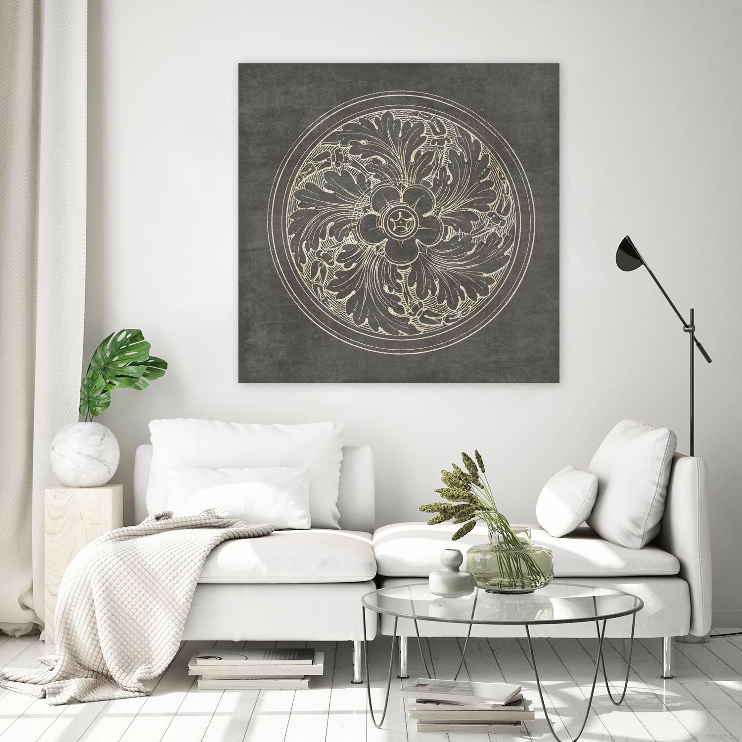 Rosette II Gray by Portfolio on GIANT ART - grey contemporary