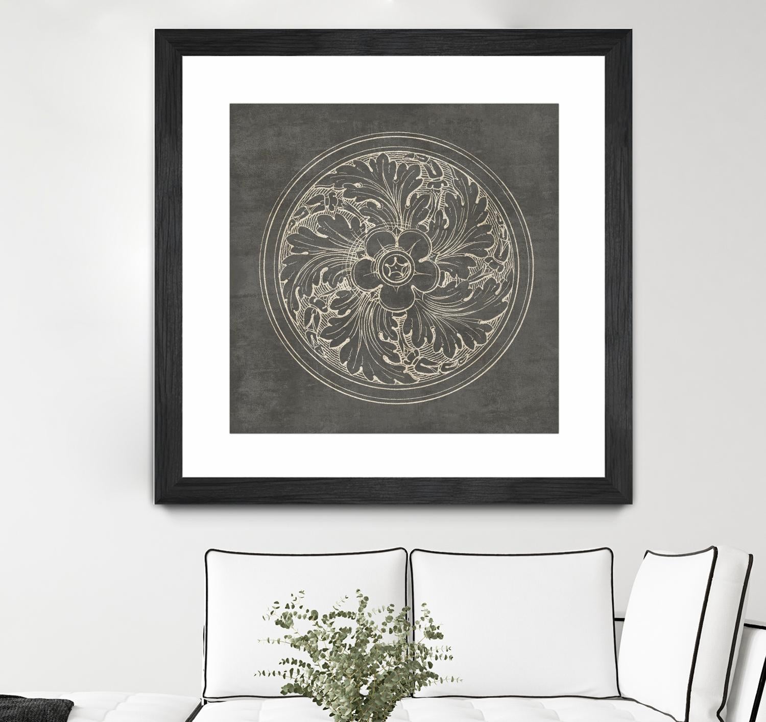 Rosette II Gray by Portfolio on GIANT ART - grey contemporary