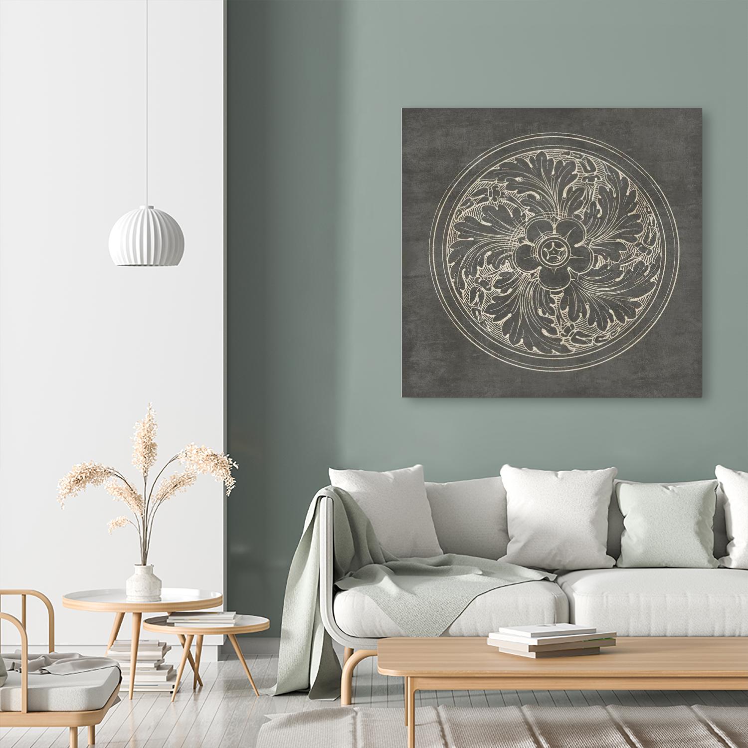 Rosette II Gray by Portfolio on GIANT ART - grey contemporary
