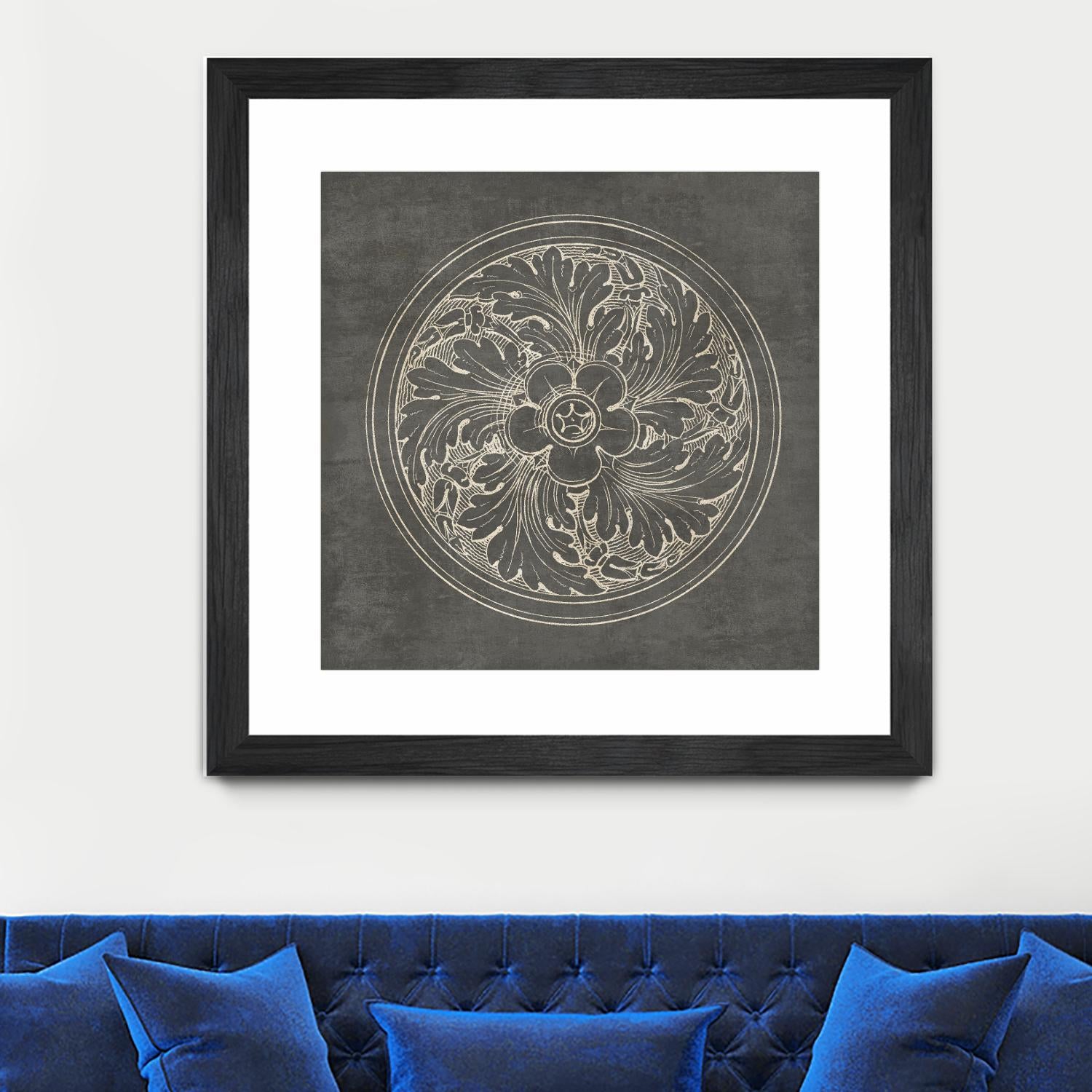 Rosette II Gray by Portfolio on GIANT ART - grey contemporary