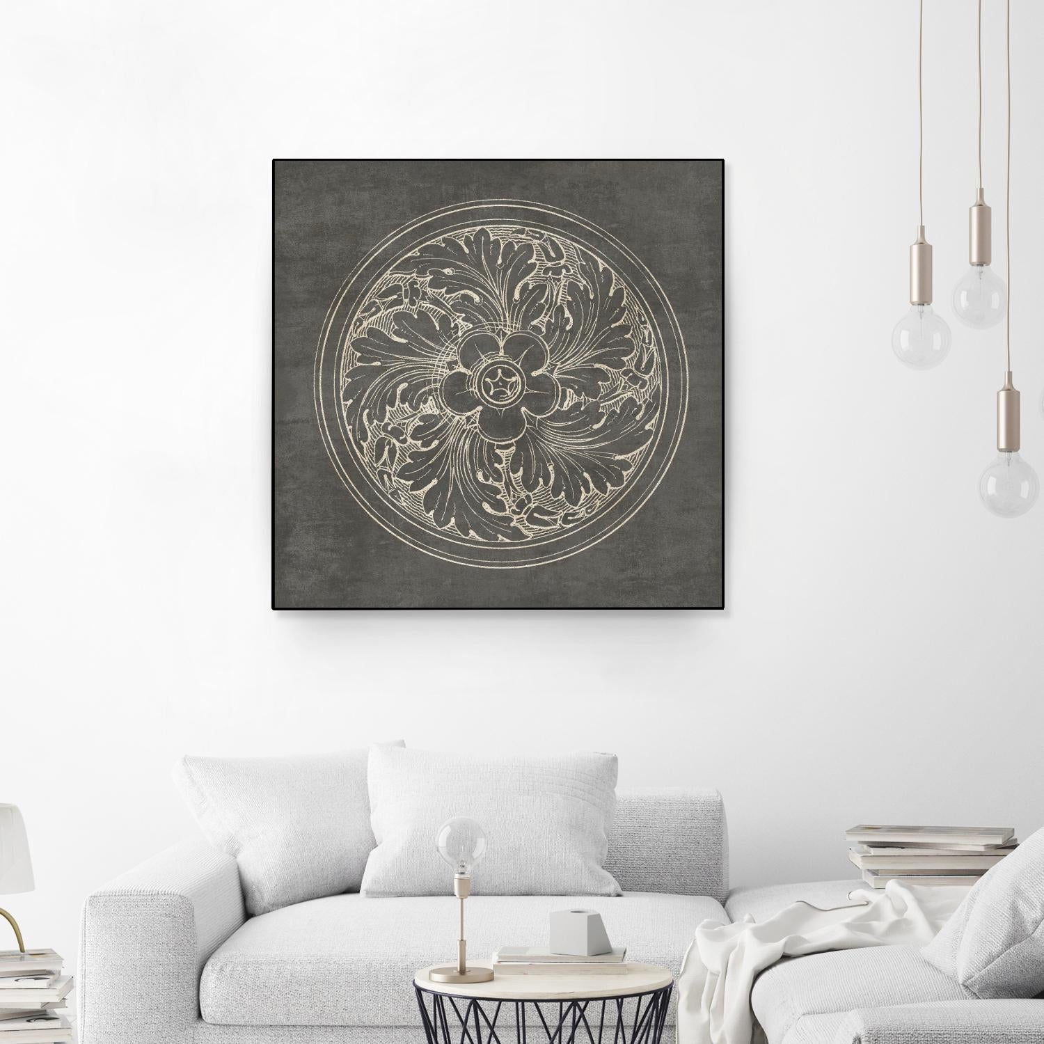 Rosette II Gray by Portfolio on GIANT ART - grey contemporary
