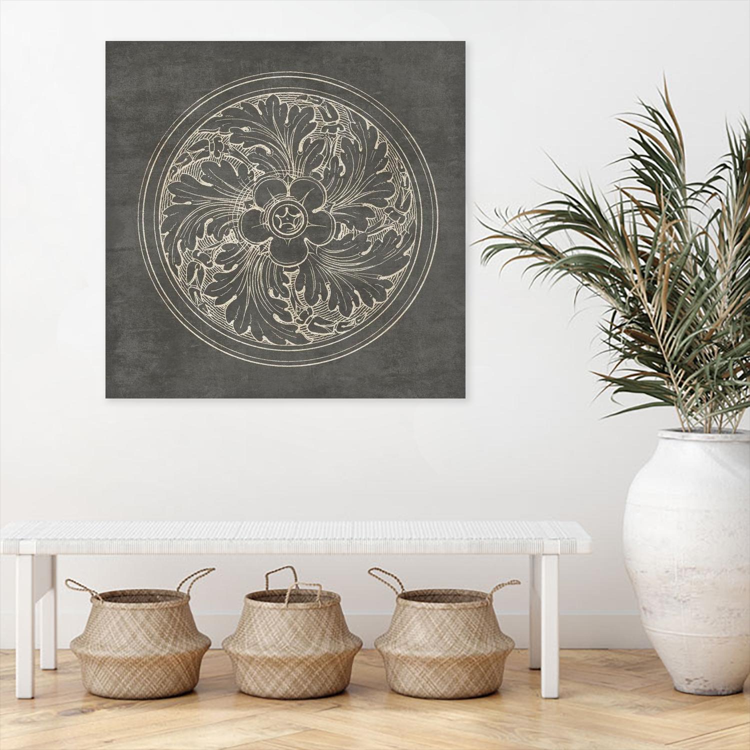 Rosette II Gray by Portfolio on GIANT ART - grey contemporary