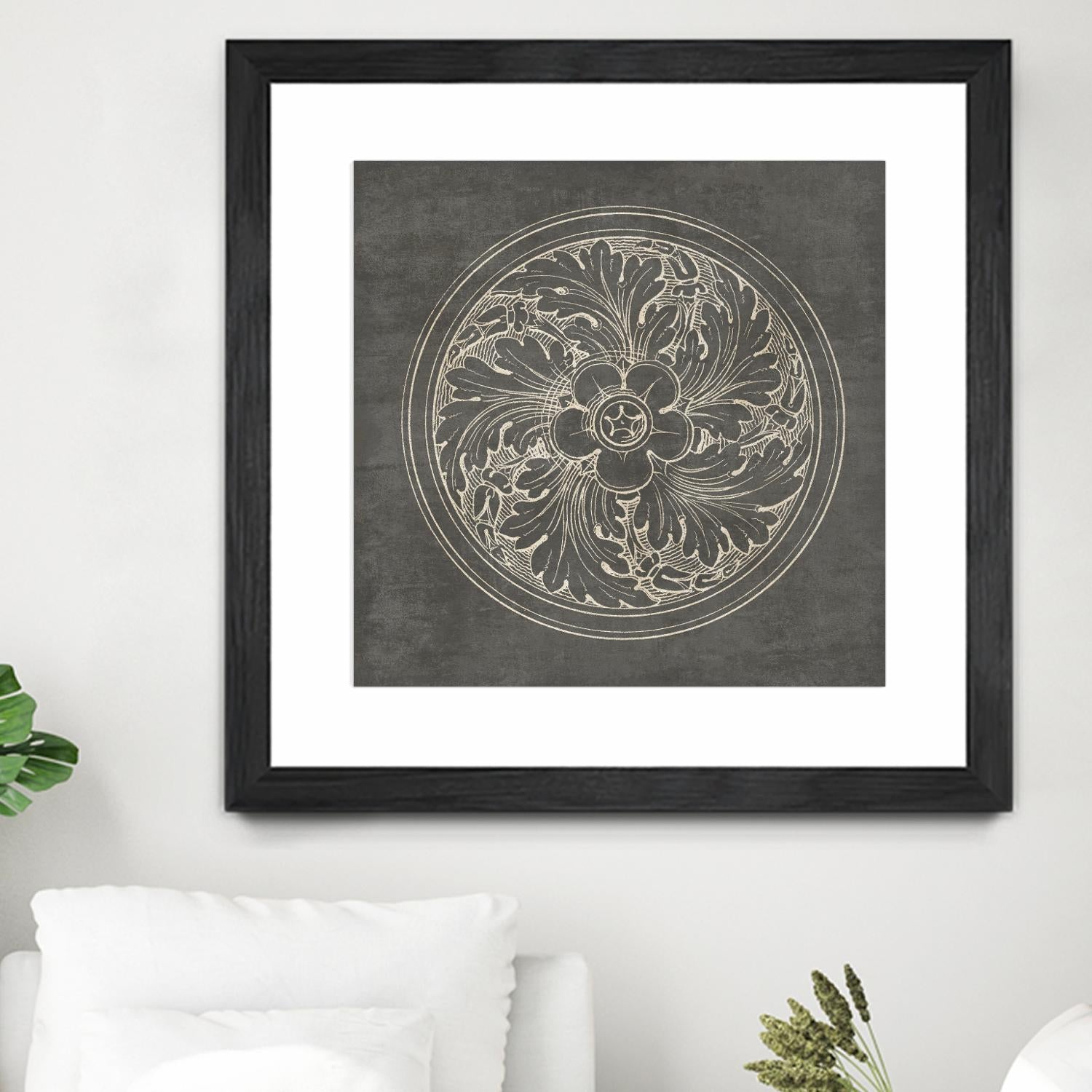 Rosette II Gray by Portfolio on GIANT ART - grey contemporary