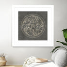 Rosette II Gray by Portfolio on GIANT ART - grey contemporary