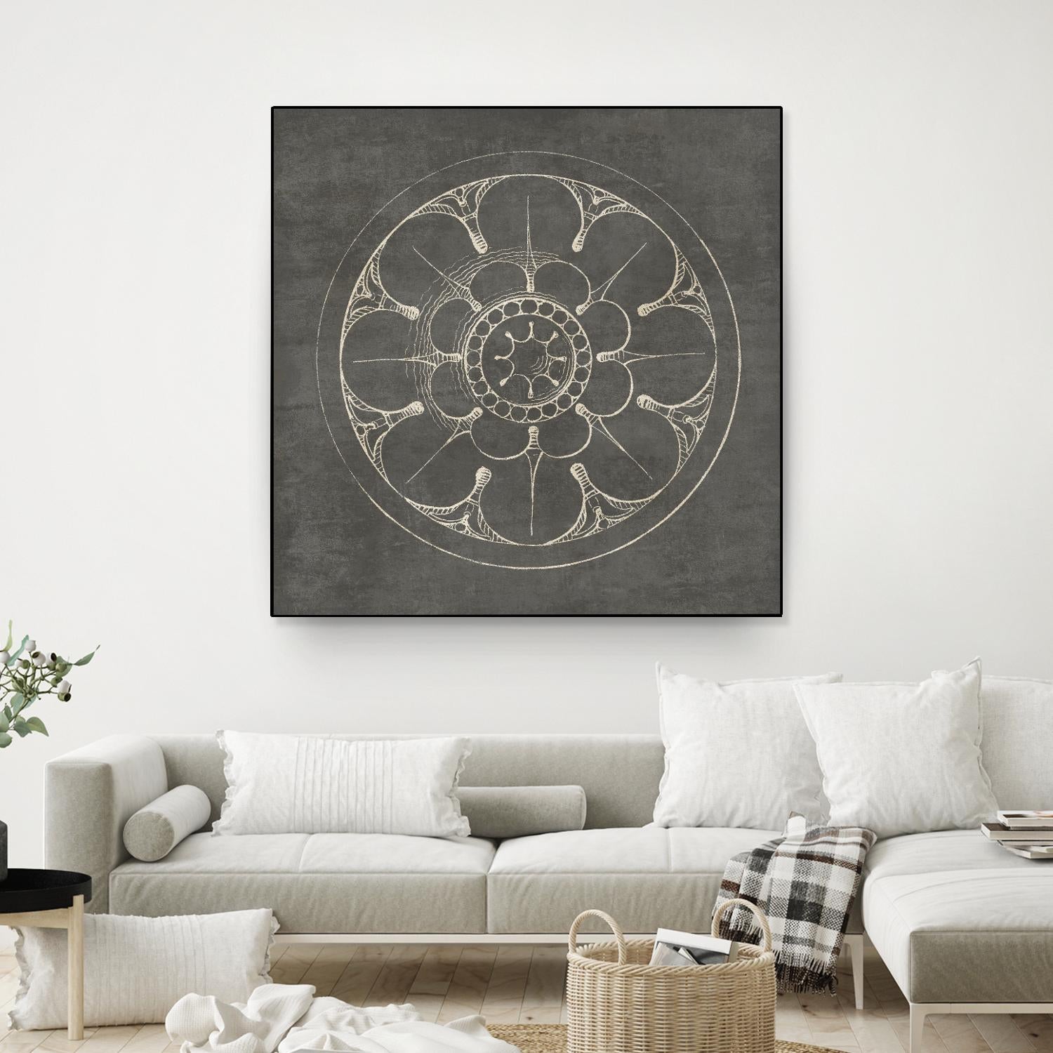 Rosette III Gray by Portfolio on GIANT ART - grey contemporary