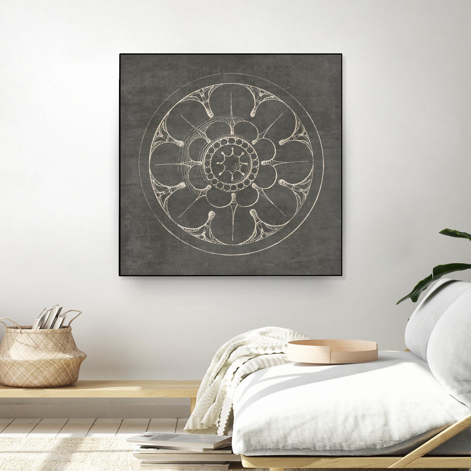 Rosette III Gray by Portfolio on GIANT ART - grey contemporary