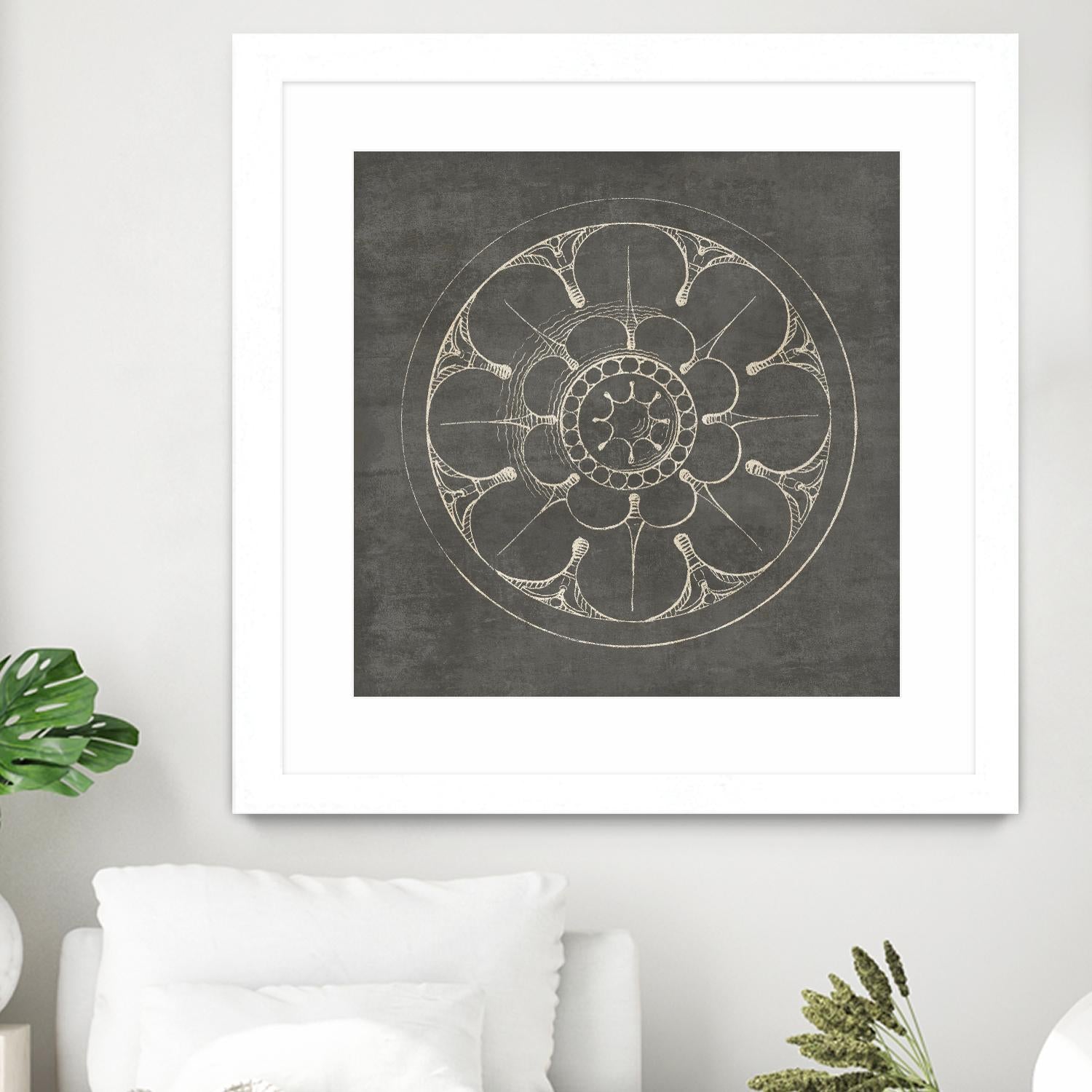 Rosette III Gray by Portfolio on GIANT ART - grey contemporary