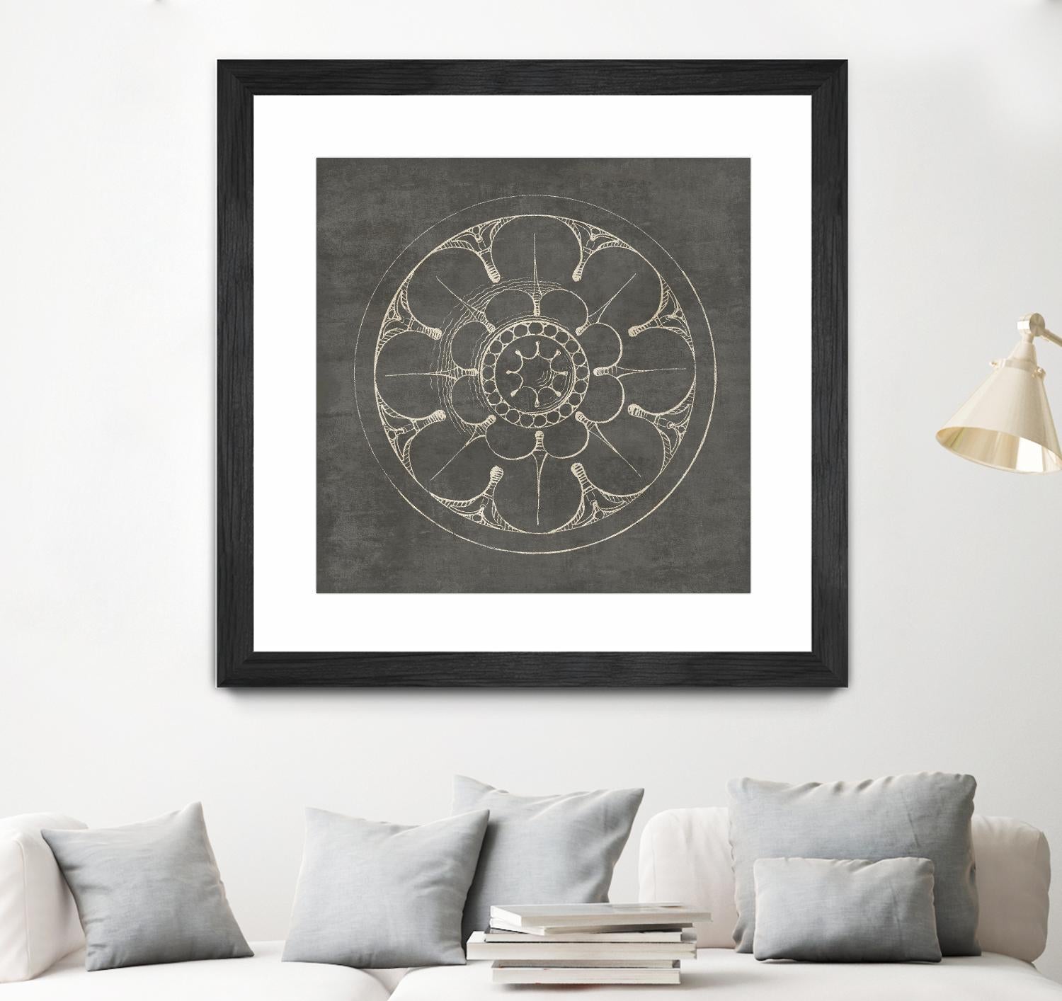Rosette III Gray by Portfolio on GIANT ART - grey contemporary
