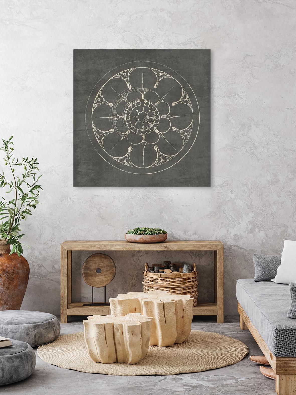 Rosette III Gray by Portfolio on GIANT ART - grey contemporary
