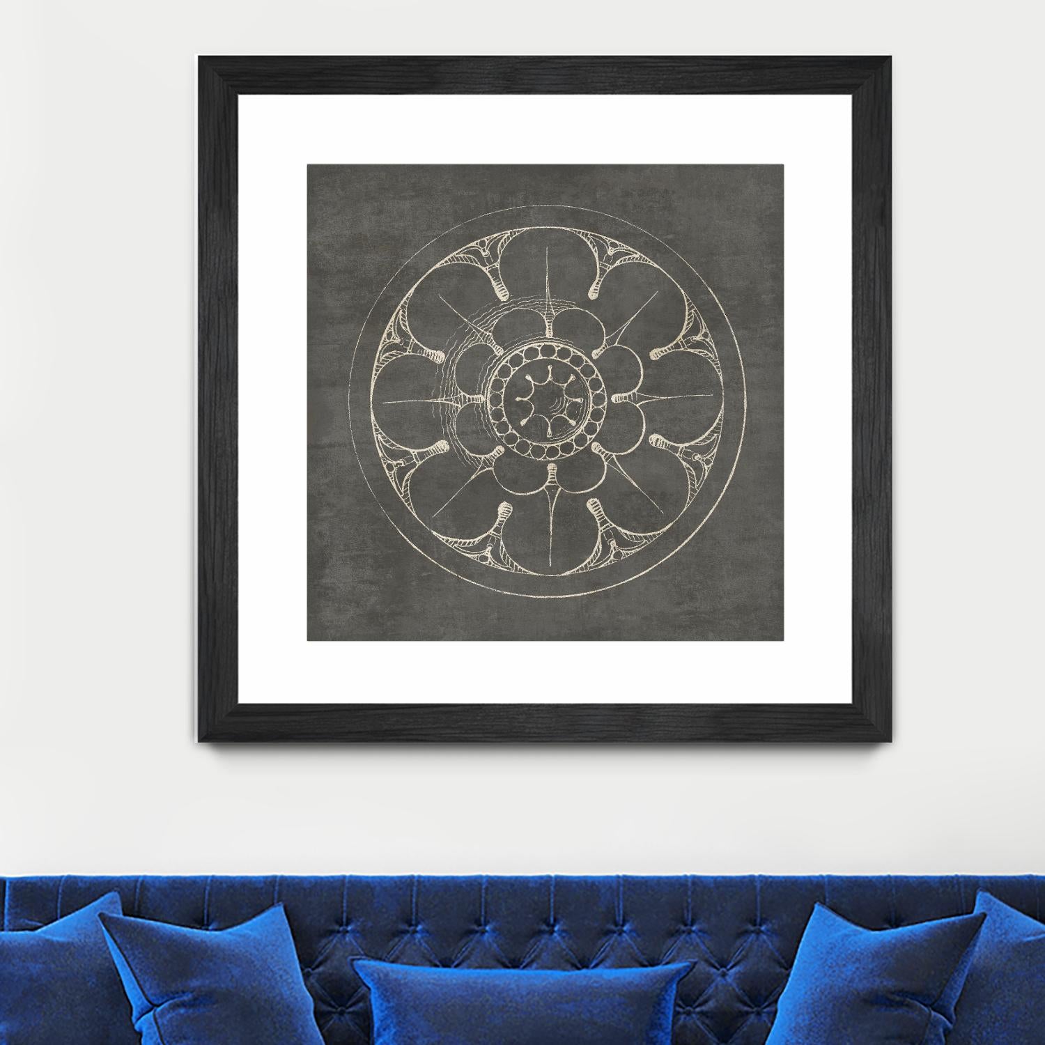 Rosette III Gray by Portfolio on GIANT ART - grey contemporary